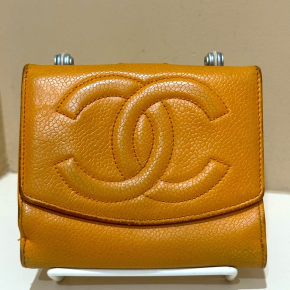 Authentic Chanel classic CC caviar compact wallet - Picture 1 of 15